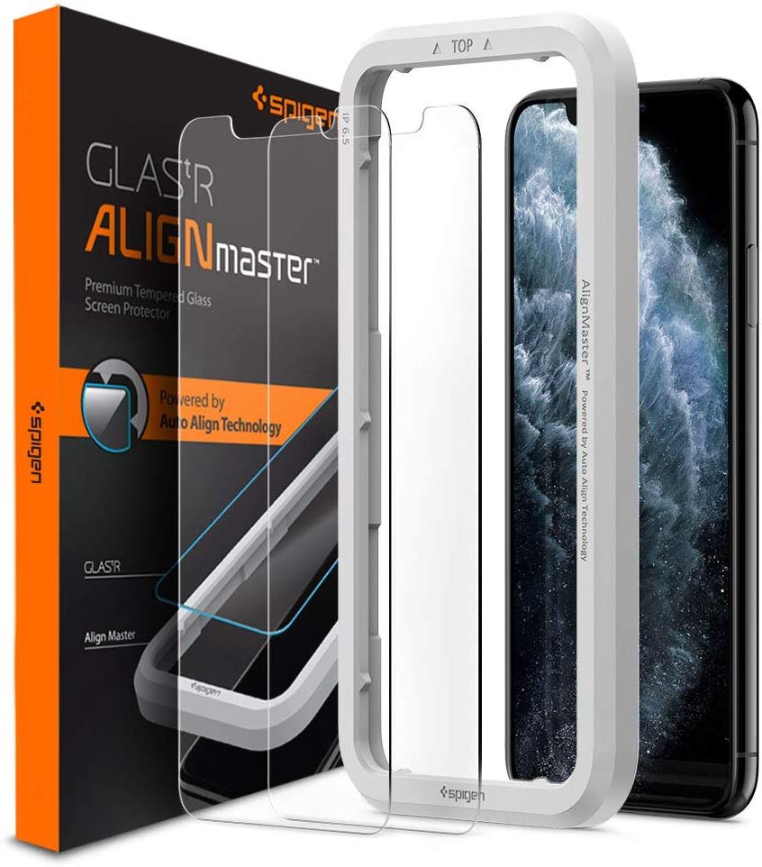 Защитное стекло Spigen для iPhone 11 Pro/XS/X AlignMaster Glas tR, 2 pack 
Защитное стекло Spigen для iPhone 11 Pro/XS/X AlignMaster Glas tR, 2 pack