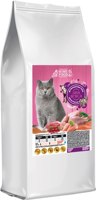 Сухой корм для взрослых кошек Британской породы Home Food индейка-телятина (2 мяса) 3 кг
Сухой корм для взрослых кошек Британской породы Home Food индейка-телятина (2 мяса) 3 кг