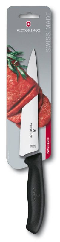 Кухонный нож Victorinox SwissClassic Carving 19см с чёрной ручкой (блистер) (68003.19B)
Кухонный нож Victorinox SwissClassic Carving 19см с чёрной ручкой (блистер) (68003.19B)