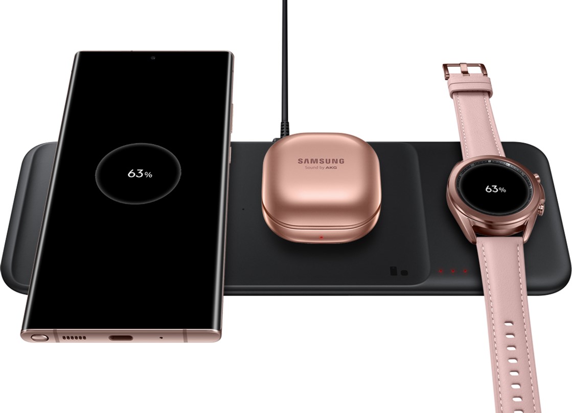 Беспроводное зарядное устройство Samsung Wireless charger 3 slots - Trio charger Black (EP-P6300TBRGRU)
Беспроводное зарядное устройство Samsung Wireless charger 3 slots - Trio charger Black (EP-P6300TBRGRU)