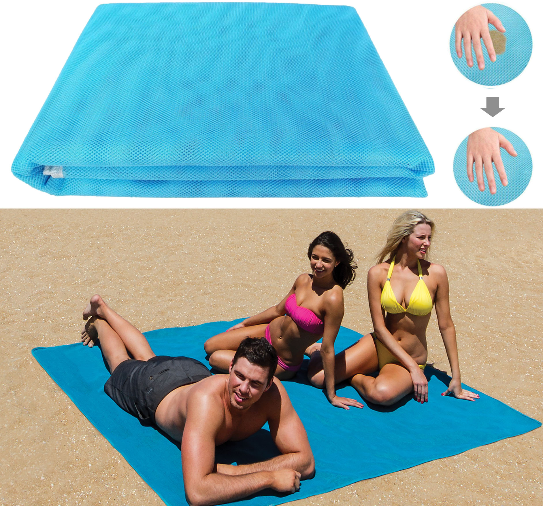 Пляжная подстилка покрывало анти-песок NBZ Sand Free Beach Mat для моря и пикника 200x150 см Blue
Пляжная подстилка покрывало анти-песок NBZ Sand Free Beach Mat для моря и пикника 200x150 см Blue