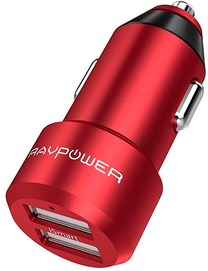Автомобильное зарядное USB-устройство RAVPower Metal Dual USB Car Charger 24W 4.8A with iSmart 2.0 Charging Tech RP-VC006RD
Автомобильное зарядное USB-устройство RAVPower Metal Dual USB Car Charger 24W 4.8A with iSmart 2.0 Charging Tech RP-VC006RD