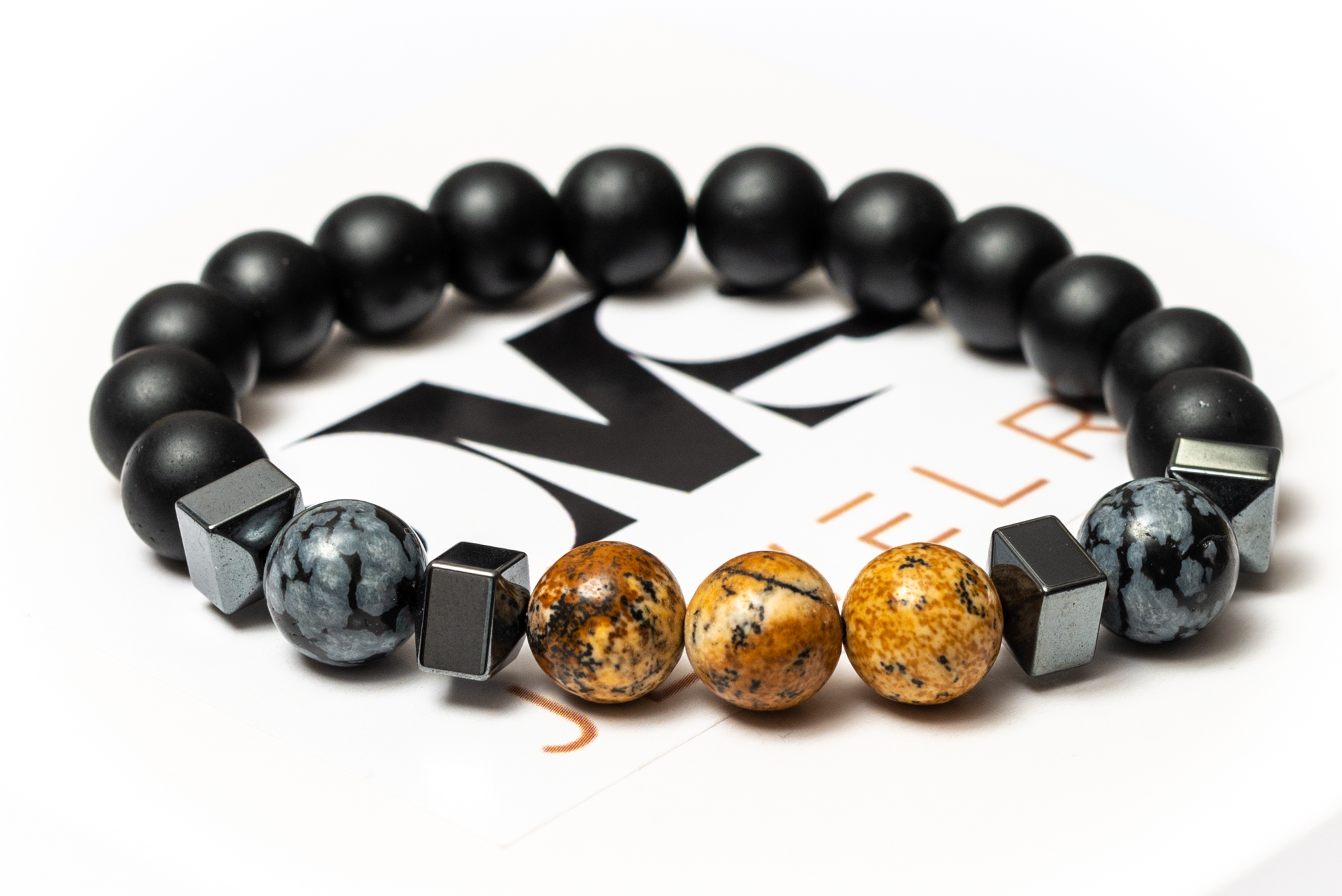 Браслет мужской DMS Jewelry из шунгита, обсидиана, пейзажной яшмы EMOTIONAL JASPER BRASLET
Браслет мужской DMS Jewelry из шунгита, обсидиана, пейзажной яшмы EMOTIONAL JASPER BRASLET