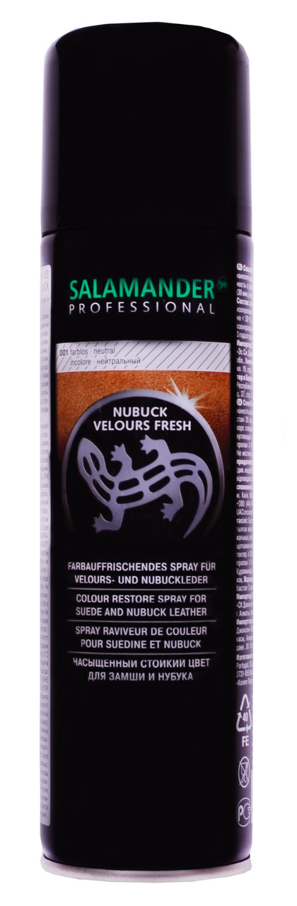 Краска для замши и нубука Salamander Professional "Nubuk Velours" 200ml (цвет нейтральный 001)
Краска для замши и нубука Salamander Professional "Nubuk Velours" 200ml (цвет нейтральный 001)