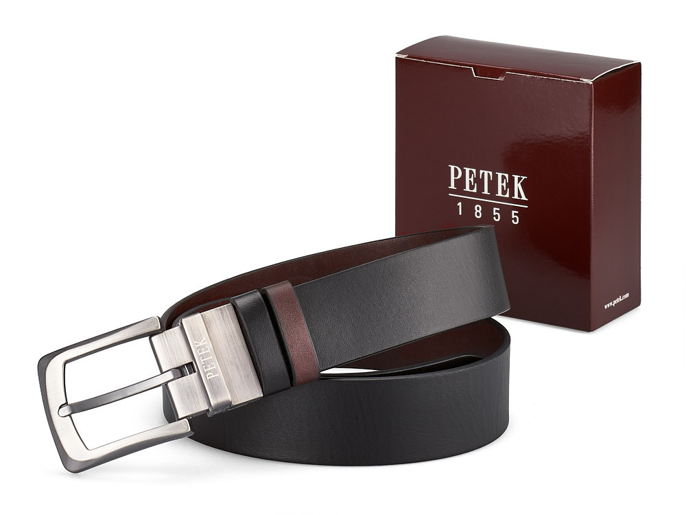 Двухсторонний мужской ремень из натуральной кожи Petek 1855 4025709004 (000-01/000-02) чёрный/коричневый
Двухсторонний мужской ремень из натуральной кожи Petek 1855 4025709004 (000-01/000-02) чёрный/коричневый