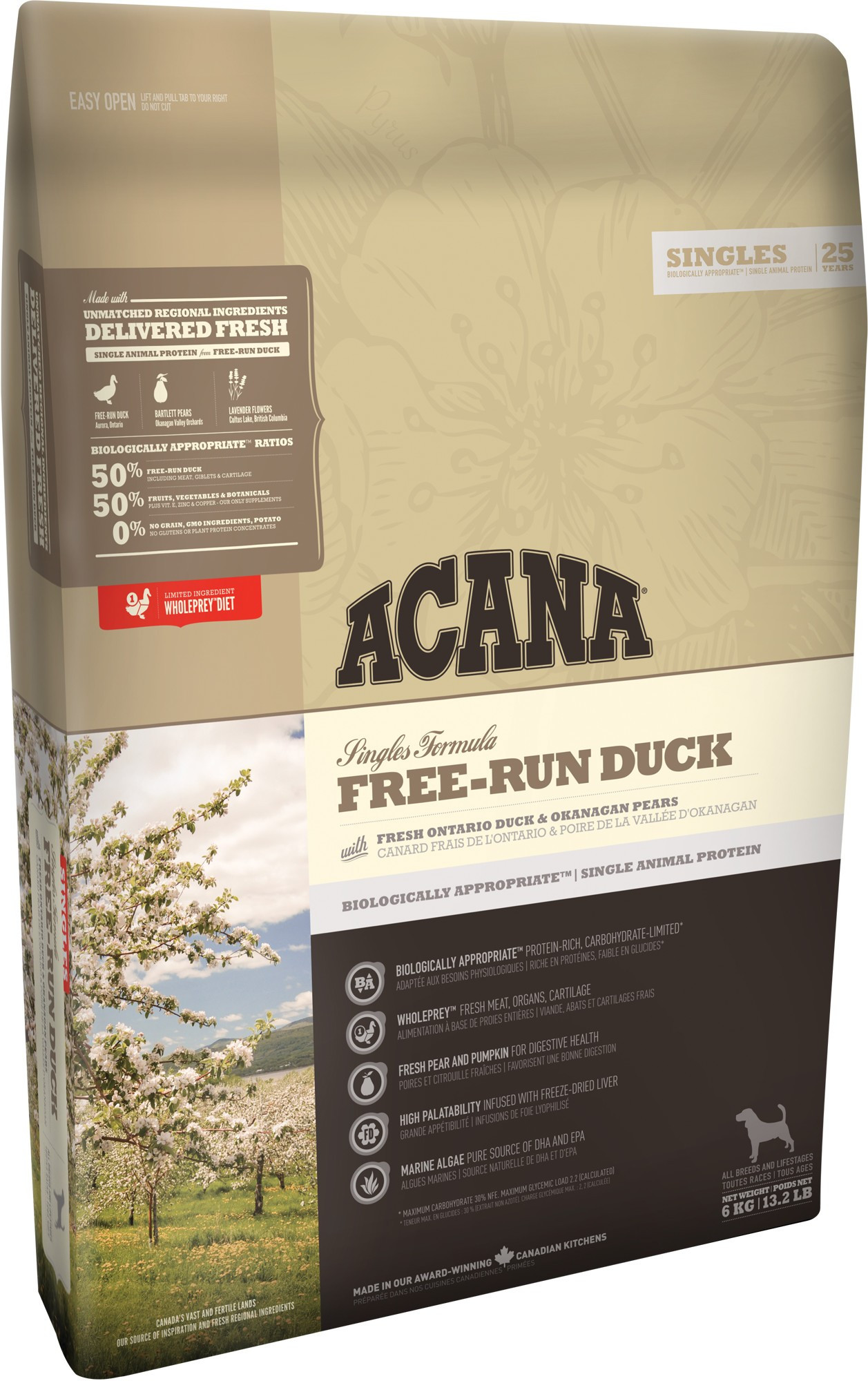Сухий Корм ACANA FREE RUN DUCK для собак всіх порід та всіх стадій життя з м’ясом качки 6 Кг (064992571603) (a57160)
Сухий Корм ACANA FREE RUN DUCK для собак всіх порід та всіх стадій життя з м’ясом качки 6 Кг (064992571603) (a57160)