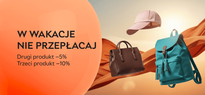 ☀️ W wakacje nie przepłacaj — drugi produkt -5%, trzeci produkt -10%!