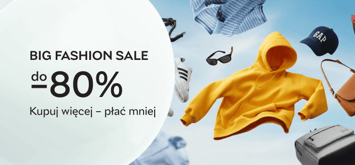 ✨ BIG FASHION SALE do -80% – zyskaj extra -5% na drugi i -10% na trzeci produkt!