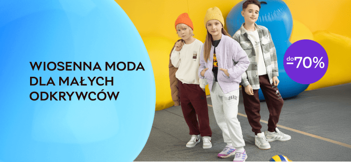 Wiosenna moda dla małych odkrywców: buty i ubrania do -70%!
