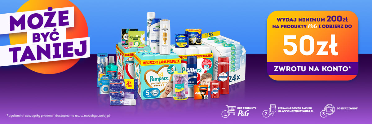 Може бути дешевше! Купіть продукти P&G за мінімум 40 злотих та отримайте кешбек!