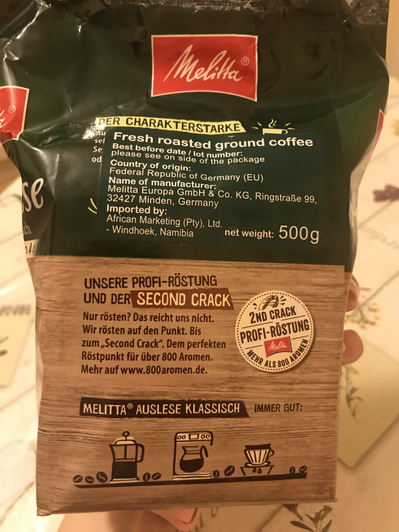 COFFEE AUSLESE 500g *MELITTA AFRICAN MARKETING (PTY) LTD