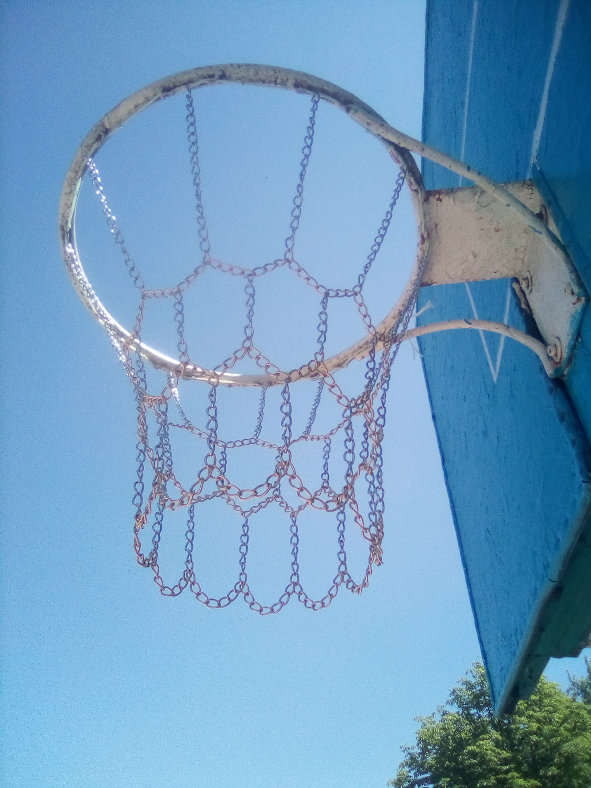 Баскетбольная сетка для кольца для улицы нить 4,5мм триколор