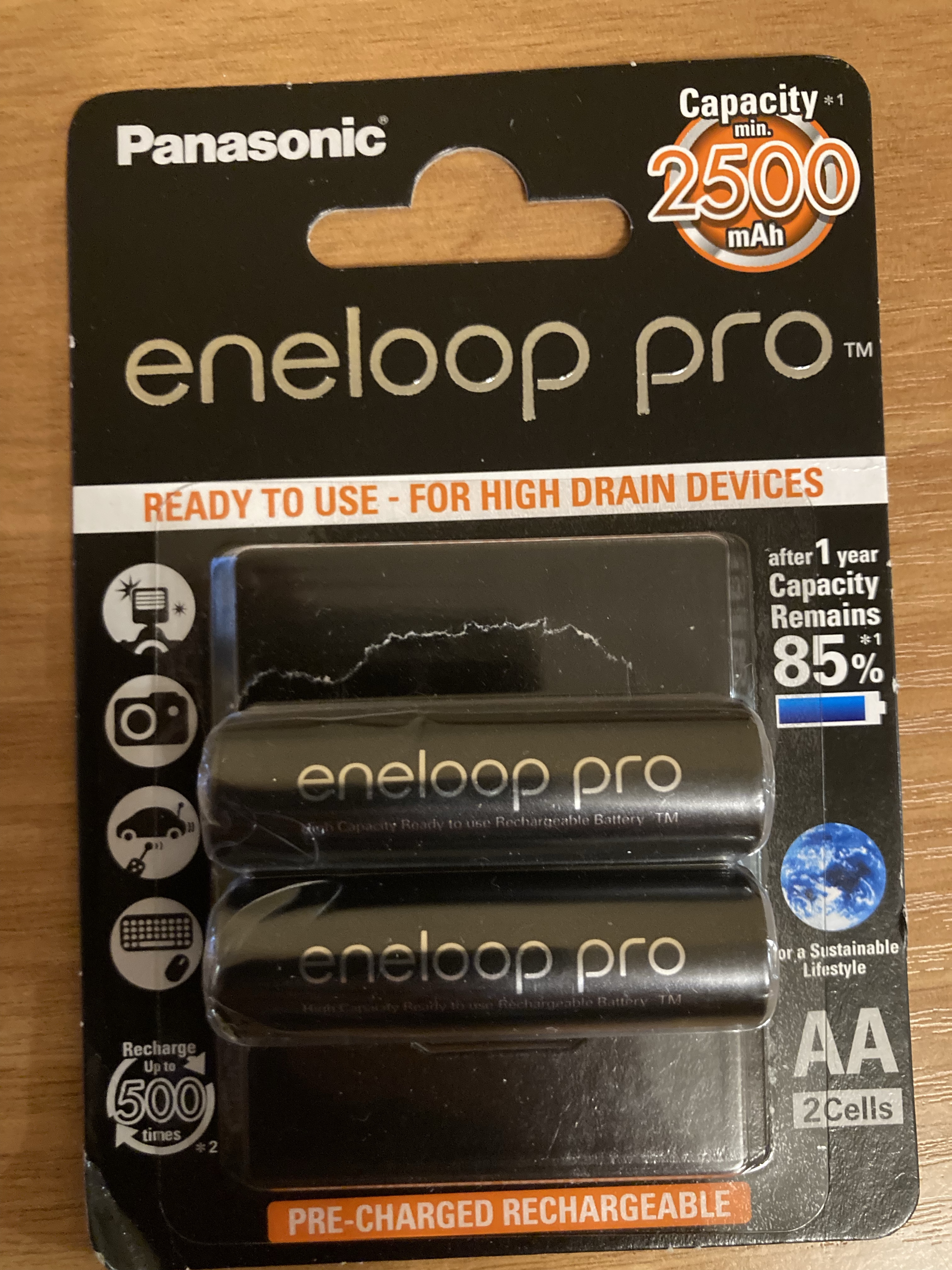 4 Piles Rechargeables Panasonic Eneloop BK-3MCDE 2000mAh AA / HR6