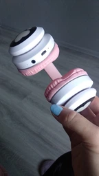 Беспроводные Bluetooth наушники Cat Ear VZV-23M с ушками и LED подсветкой (Синий)