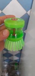 Щетка для мытья посуды Economix Cleaning с дозатором Голубая (E72725) фото от покупателей 1