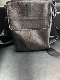Мужская кожаная сумка мессенджер через плечо Tiding Bag A25-064A Черная натуральная кожа фото от покупателей 4