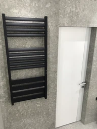 Полотенцесушитель електричний Laris Зебра Лавина ЧКЧ13 500 х 1200 Е чорний фото від покупців 4