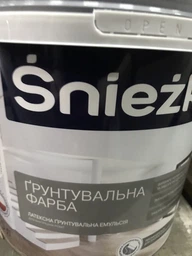 Грунтовочная краска латексная Sniezka глубокий мат белая 5 л
