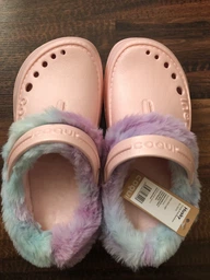 Детские кроксы-сабо утепленные для девочки Coqui Husky 9751 26/27 Candy pink/Rainbow (8595662632390) фото от покупателей 2