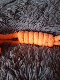 Интерактивная игрушка AnimAll GrizZzly канат с мячиком 41х7х7 см Orange/yellow (6914068019864)