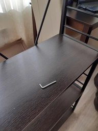 Этажерка 4/34 Ferrum-decor Серии Конект 120x34x28 черный ДСП Дуб Сонома Трюфель 16мм (XK00239) фото от покупателей 3