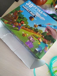 3D ручка с LCD Дисплеем Майнкрафт 3D PEN-11 GEN Minecraft для рисования Эко Пластиком, Голубая + Трафареты (D-2019090685) фото от покупателей 5