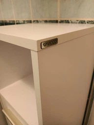 Шкаф для ванной Vicco Kiko, пенал 30x95, белый глянец