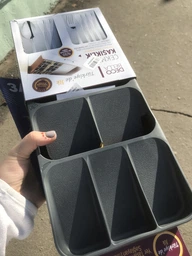 Органайзер подвійний для столових приладів Omak Plastik Deco Bella Пластик 38.8x17x5.2 см 50804 (52247115) фото від покупців 9