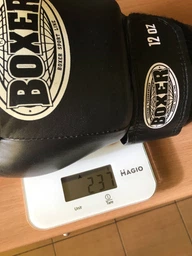 Перчатки боксерские кожаные BOXER 2023 10 унций красный-черный фото от покупателей 4