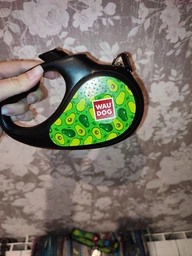 Поводок-рулетка для собак Collar WAUDOG R-leash, рисунок "Авокадо", S, до 15 кг, 5 м, светоотражающая лента (8124-0048-01)