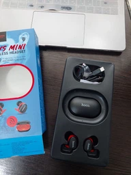 Бездротові навушники Bluetooth з посиленим басом Hoco TWS mini фото від покупців 2