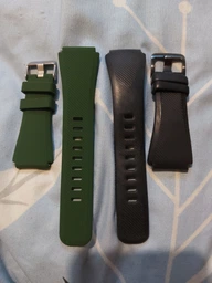 Силіконовий ремінець Watchbands для Samsung Gear S3 / Samsung Galaxy Watch 46mm Silver - зелений (WB001GREEN) фото від покупців 2