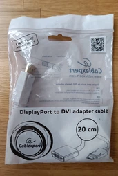 Кабель-адаптер Cablexpert DisplayPort - DVI (M/F), 0.1 м, белый (A-DPM-DVIF-002-W) пакет фото від покупців 2
