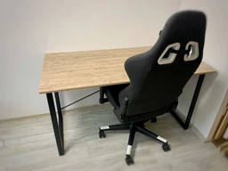 Компьютерный стол Ferrum-decor Дейв 75x140x70 черный ДСП Белое 16мм (DEY051)