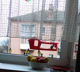 Кормушка для птиц на окно House_for_birds "Домик красный" фото от покупателей 1