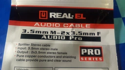 Кабель Real-El Audio Pro 3.5 мм M - 2x3.5 мм F 0.2 м Black (EL123500039) фото от покупателей 3