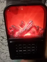 Термовентилятор (обогреватель) c имитацией камина Flame Heater с пультом Black фото от покупателей 1