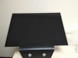 Черная наклонная вытяжка для кухни Perfelli DNS 6472 D 850 BL LED, сенсорная настенная декоративная, 60 см