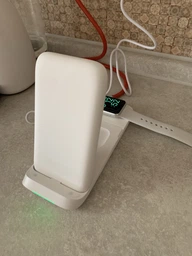 Беспроводная зарядка док-станция Ailink Stand Transformer 3 в 1 Белое (AI-TransStand3in1wh)