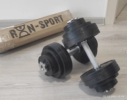 Гантель обрезиненная наборная 11 кг Rn-Sport фото от покупателей 6