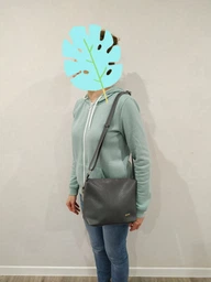 Кожаная женская сумка кросс-боди Borsacomoda 810023 черная фото от покупателей 8