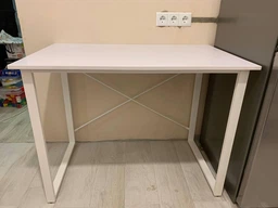 Компьютерный стол Ferrum-decor Дейв 75x100x60 белый ДСП Дуб Сан-Марино 16мм фото от покупателей 4