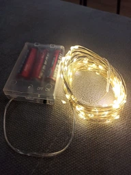 Светодиодная гирлянда нить "Роса" 50LED 5м на батарейках фото от покупателей 6