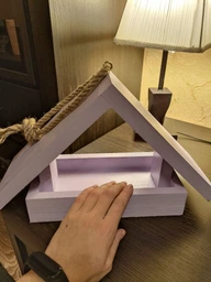 Кормушка для птиц подвесная House_for_birds "Радуга" сиреневая