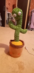 Танцующий кактус поющий с подсветкой Dancing Cactus TikTok игрушка Повторюшка кактус зеленый (L02) фото от покупателей 10