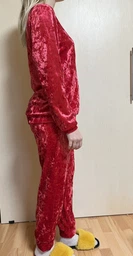 Піжама (світшот + штани) жіноча великих розмірів велюрова Martelle Lingerie M-309 велюр 42 (XL) Чорна (MAR309045V) фото від покупців 5