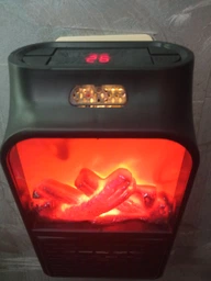 Термовентилятор (обогреватель) c имитацией камина Flame Heater с пультом Black