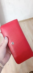 Жіночий клатч-гаманець ST Leather з натуральної шкіри зелений великий вертикальний на блискавці з ремінцем 9х18 5 см 56509
