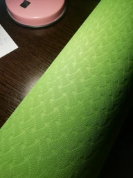 Килимок для йоги та фітнесу (йога мат ТПЕ) EasyFit TPE+TC 183х61см 6мм товщиною двошаровий синій-жовтий фото від покупців 14
