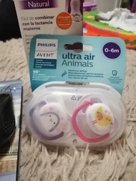 Пустышка Avent ортодонтическая Ultra Air Animal для девочек 0-6 мес 2шт SCF080/06 (SCF080/06)